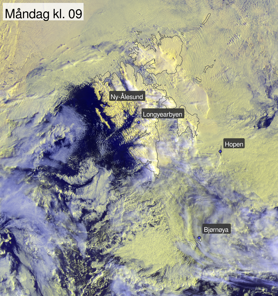 Satellittbilde Svalbard