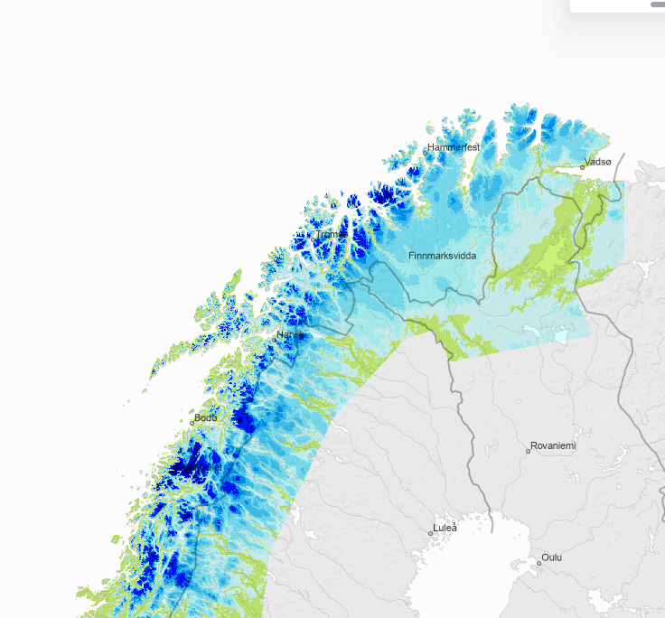 Snøkart fra SENorge 28.04