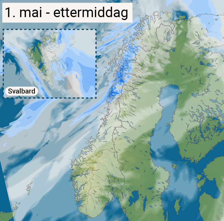 Været om ettermiddagen 1. mai